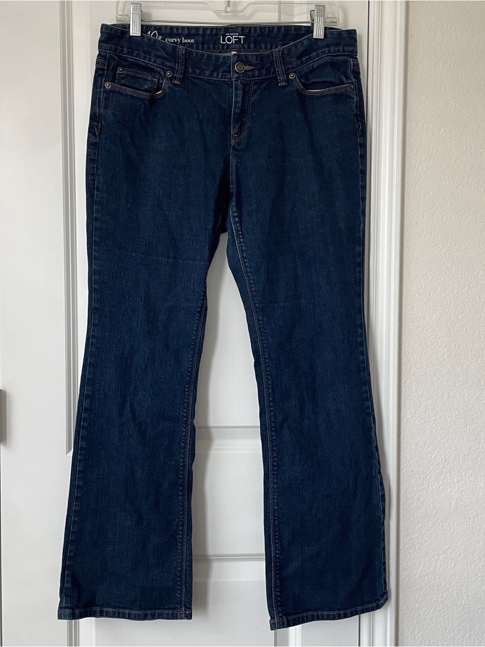 LOFT Curvy Bootcut Flare Dark Blue Women's Jeans Western Casual Events Party